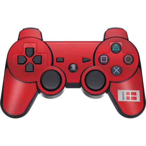 Denmark Soccer Flag PS3 Dual Shock wireless controller Skin
