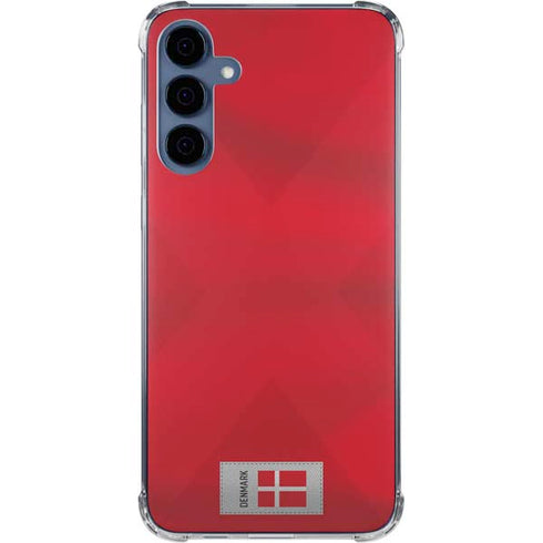 Denmark Soccer Flag Galaxy A55 5G Clear Case