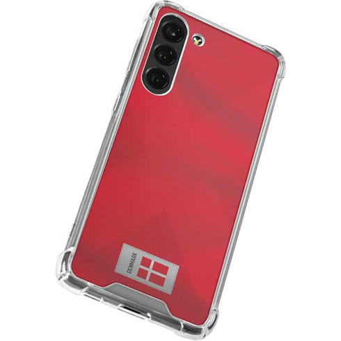 Denmark Soccer Flag Galaxy S24 FE Clear Case