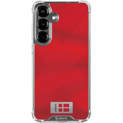 Denmark Soccer Flag Galaxy S26 Clear Case