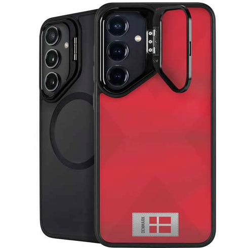 Denmark Soccer Flag Galaxy S26 Kickstand Case