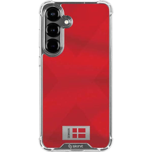 Denmark Soccer Flag Galaxy S26 Plus Clear Case