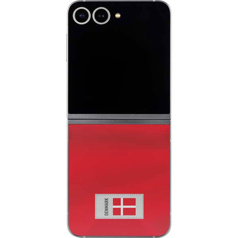 Denmark Soccer Flag Galaxy Z Flip6 Skin
