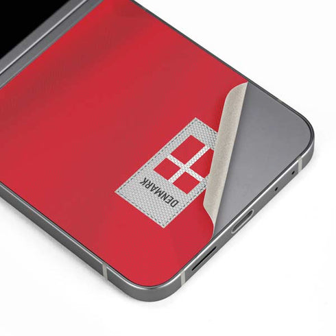 Denmark Soccer Flag Galaxy Z Flip6 Skin