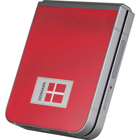 Denmark Soccer Flag Galaxy Z Flip6 Skin