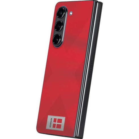 Denmark Soccer Flag Galaxy Z Fold5 5G Skin