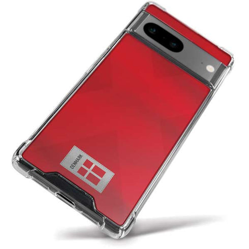 Denmark Soccer Flag Google Pixel 8a Clear Case