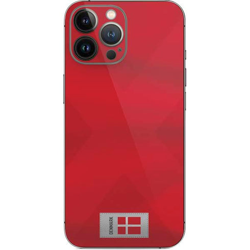 Denmark Soccer Flag iPhone 15 Pro Max Skin