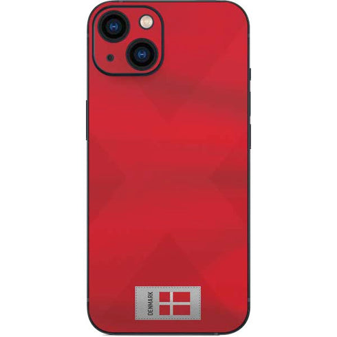 Denmark Soccer Flag iPhone 15 Skin