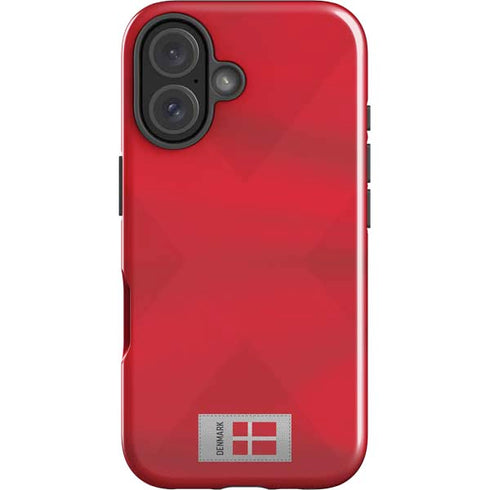 Denmark Soccer Flag iPhone 16 Impact Case