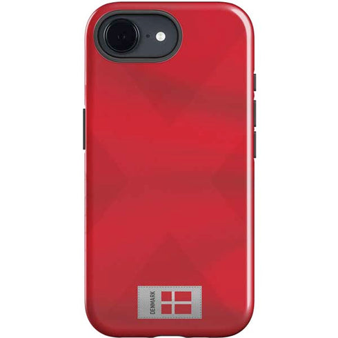 Denmark Soccer Flag iPhone 16e Impact Case