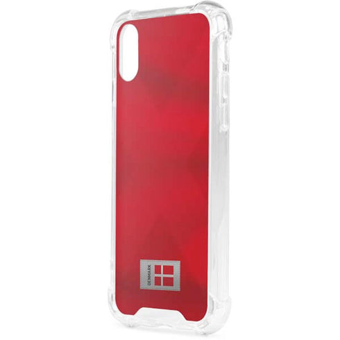 Denmark Soccer Flag iPhone XS Clear Case