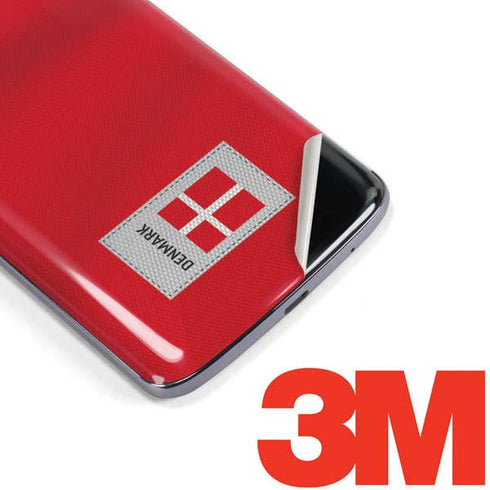 Denmark Soccer Flag Moto E5 Plus Skin