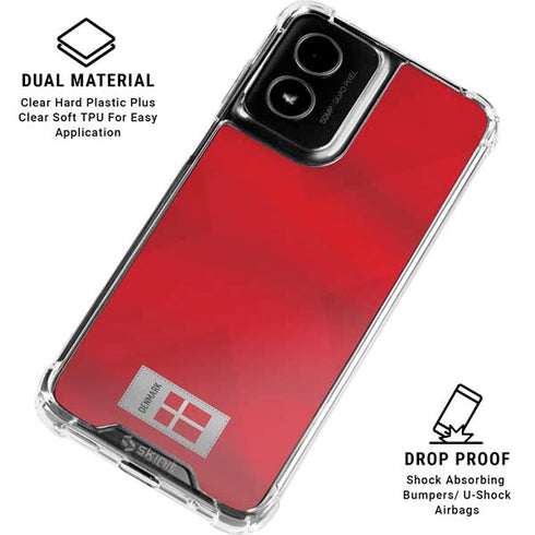 Denmark Soccer Flag Moto G Power 5G (2024) Clear Case