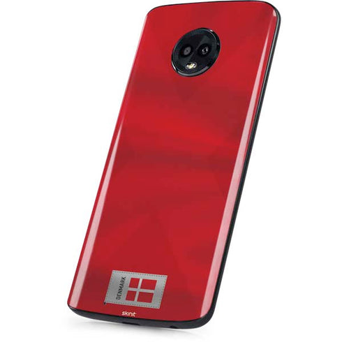 Denmark Soccer Flag Moto G6 Skin