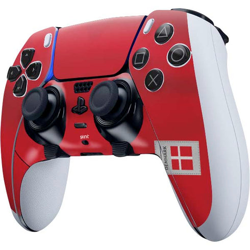 Denmark Soccer Flag PS5 DualSense Edge Pro Controller Skin