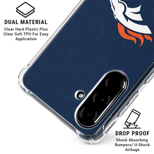 NFL Denver Broncos - Distressed Galaxy A36 5G Clear Case
