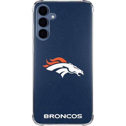 NFL Denver Broncos - Distressed Galaxy A55 5G Clear Case