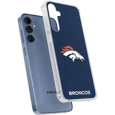 NFL Denver Broncos - Distressed Galaxy A55 5G Clear Case