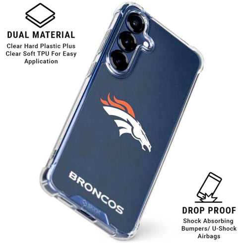 NFL Denver Broncos - Distressed Galaxy S25 Clear Case