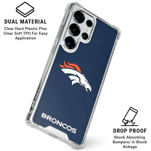 NFL Denver Broncos - Distressed Galaxy S25 Ultra Clear Case