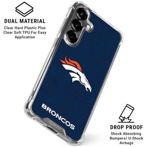 NFL Denver Broncos - Distressed Galaxy S26 Plus Clear Case