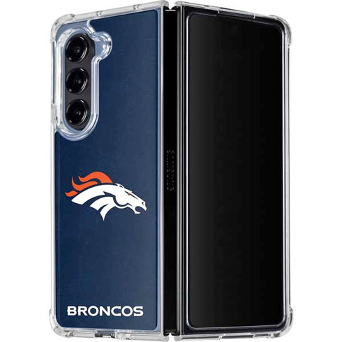 NFL Denver Broncos - Distressed Galaxy Z Fold5 5G Clear Case