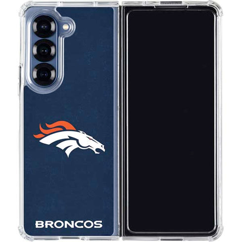 NFL Denver Broncos - Distressed Galaxy Z Fold6 Clear Case