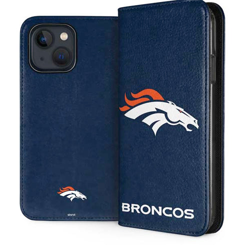 NFL Denver Broncos - Distressed iPhone 15 Plus Folio Case