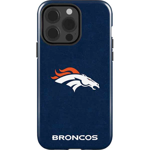 NFL Denver Broncos - Distressed iPhone 15 Pro Impact Case