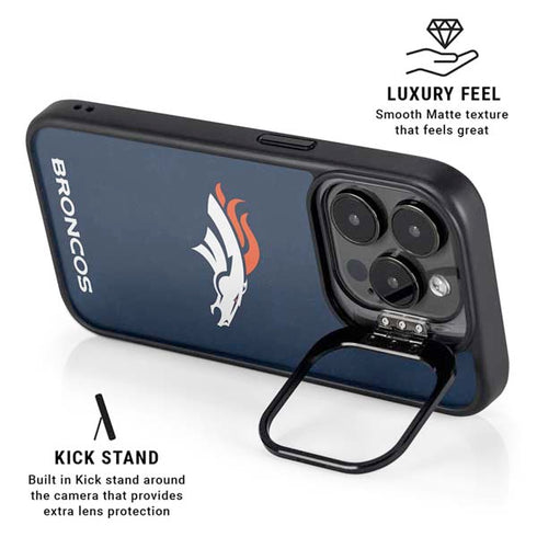 NFL Denver Broncos - Distressed iPhone 15 Pro Kickstand Case