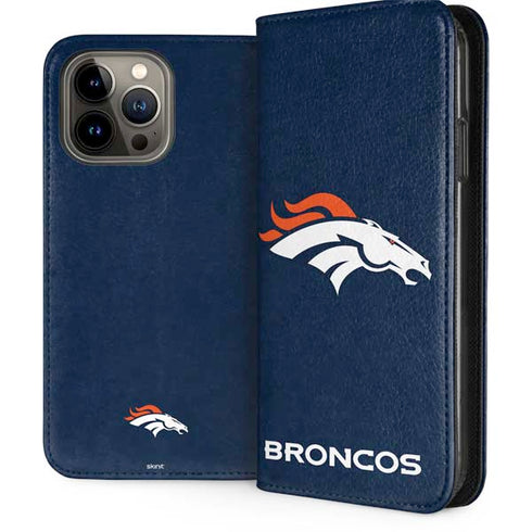 NFL Denver Broncos - Distressed iPhone 15 Pro Max Folio Case