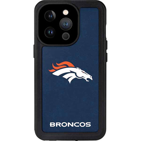 NFL Denver Broncos - Distressed iPhone 15 Pro Waterproof Case