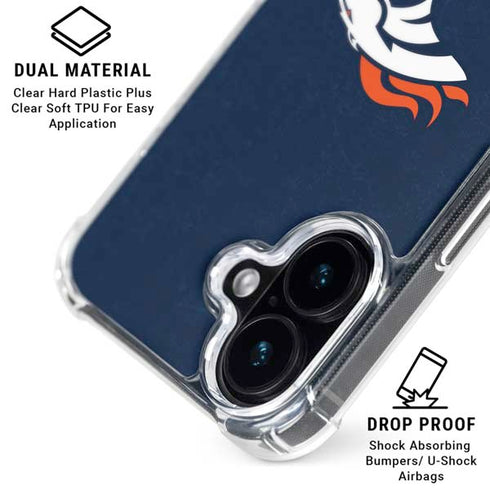 NFL Denver Broncos - Distressed iPhone 16 Clear Case