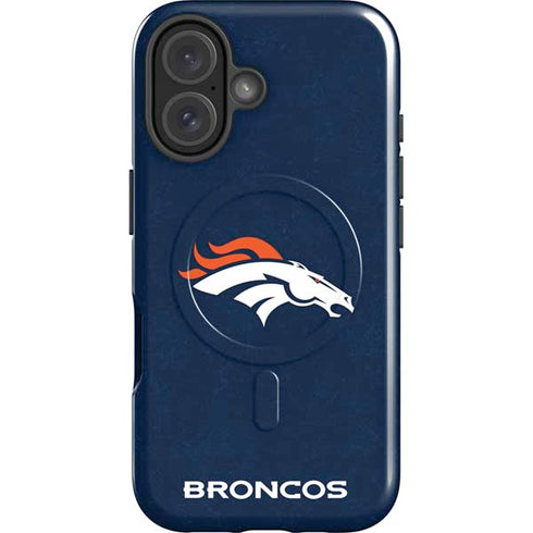 NFL Denver Broncos - Distressed iPhone 16 Magsafe Impact Case