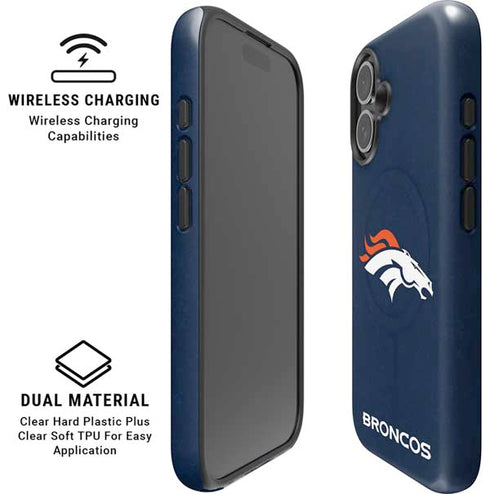 NFL Denver Broncos - Distressed iPhone 16 Magsafe Impact Case