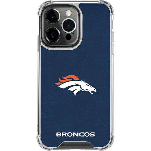 NFL Denver Broncos - Distressed iPhone 16 Pro Clear Case