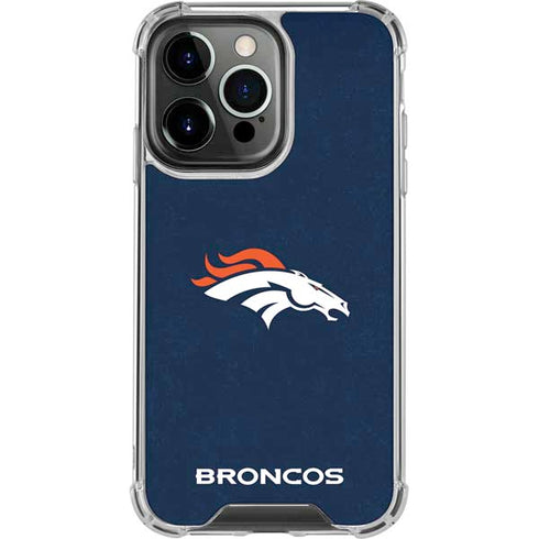 NFL Denver Broncos - Distressed iPhone 16 Pro Max Clear Case