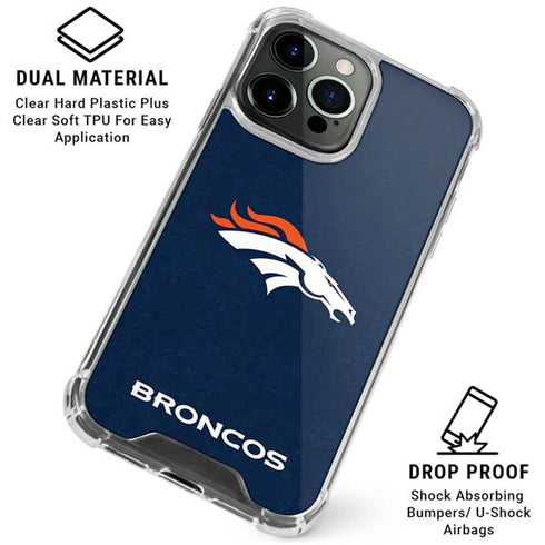 NFL Denver Broncos - Distressed iPhone 16 Pro Max Clear Case