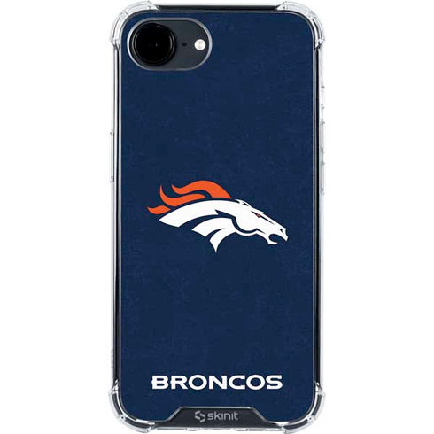 NFL Denver Broncos - Distressed iPhone 16e Clear Case