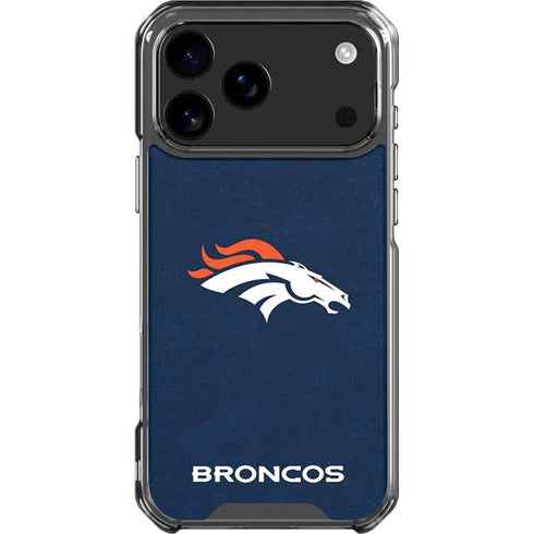 NFL Denver Broncos - Distressed iPhone 18 Pro Max Clear Case