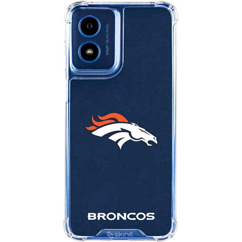NFL Denver Broncos - Distressed Moto G 5G (2024) Clear Case
