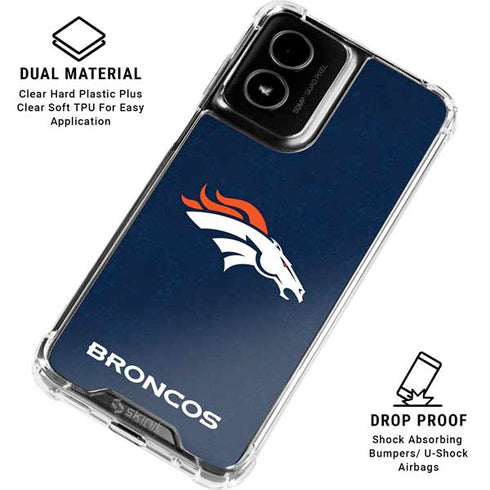 NFL Denver Broncos - Distressed Moto G Power 5G (2024) Clear Case