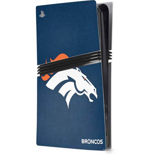 NFL Denver Broncos - Distressed PS5 Pro Console Skin