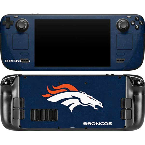 NFL Denver Broncos - Distressed Steam Deck Handheld Gaming Computer OLED Skin