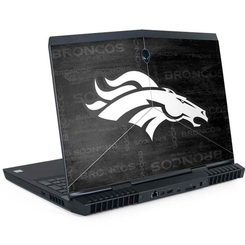 NFL Denver Broncos Black & White Dell Alienware Skin