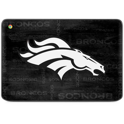 NFL Denver Broncos Black & White HP Chromebook Skin