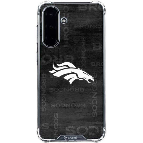 NFL Denver Broncos Black & White Galaxy A36 5G Clear Case