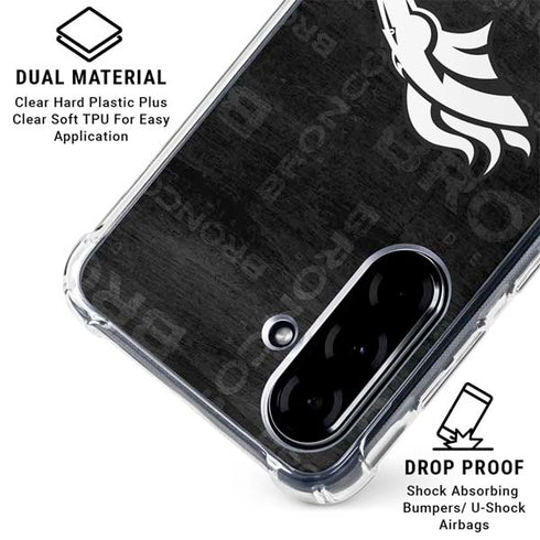 NFL Denver Broncos Black & White Galaxy A36 5G Clear Case