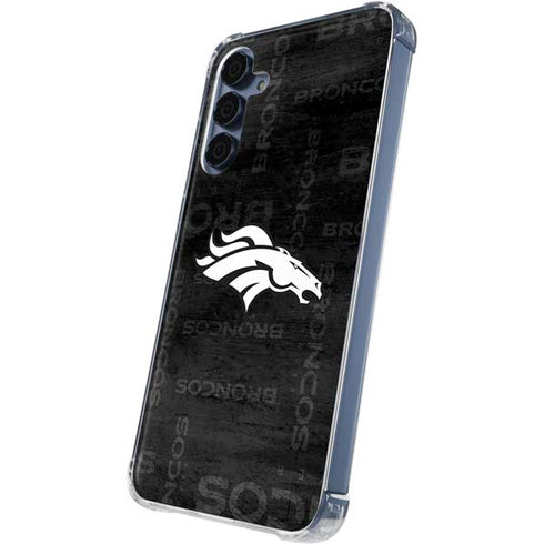 NFL Denver Broncos Black & White Galaxy A55 5G Clear Case